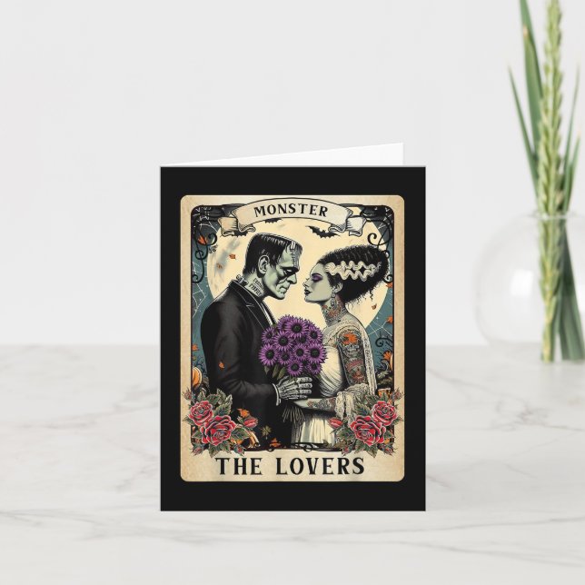 Carte Le monstre Frankenstein et la mariée les amants Ta (Devant)