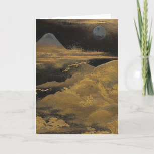 Carte Le Mont Fuji au clair de lune : Blanc