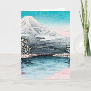 Carte Le Mont Fuji Joyeuses Fêtes