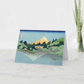 Carte Le mont Fuji se reflète dans le lac Kawaguchi,