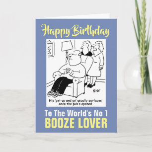 Carte Le Mot Numéro 1 Booze Lover - Booze Drinker
