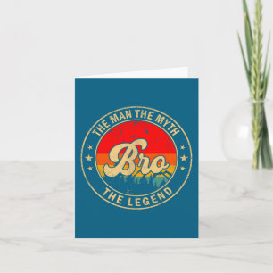 Carte Le mythe légendaire vintage rétro du shirt bro