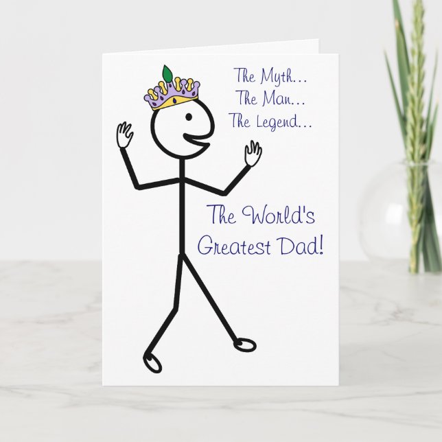 Carte Le mythe L'homme La légende - Bonne Fête des pères (Devant)