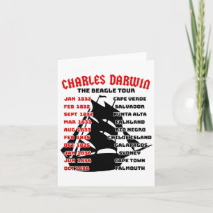 Carte Le naturaliste Charles Darwin Beagle mème Tour Ter