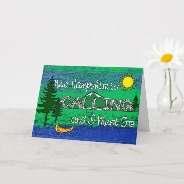 Carte Le New Hampshire Appelle L'Art (Petite plante)