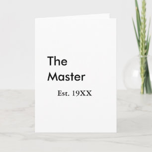 Carte Le nom du maître boss est année date homme roi tit