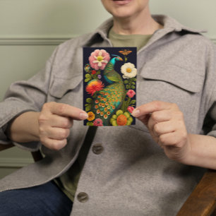 Carte Le paon   Moderne Haeckel Custom