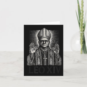 Carte Le Pape Leo Xiv Woodcut Engradée Roman Catholic De