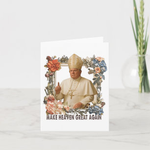 Carte Le pape Trump drôle Trump Vatican Christian Retro