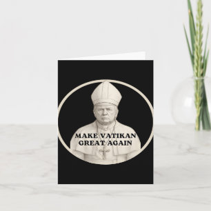 Carte Le pape Trump drôle Trump Vatican Christian Retro