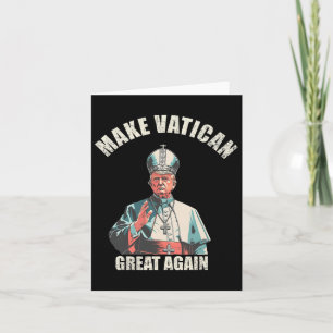 Carte Le pape Trump drôle Trump Vatican Christian Retro