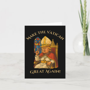 Carte Le pape Trump drôle Trump Vatican Christian Retro