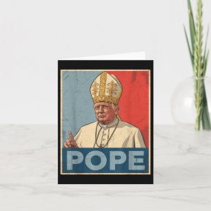 Carte Le pape Trump drôle Trump Vatican Christian Retro