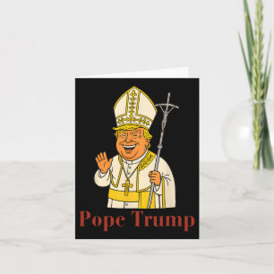 Carte Le pape Trump drôle Trump Vatican Christian Retro