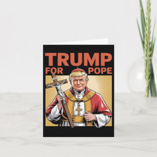 Carte Le pape Trump drôle Trump Vatican Christian Retro
