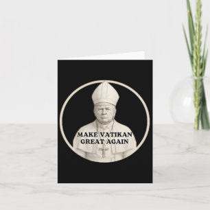 Carte Le pape Trump drôle Trump Vatican Christian Retro
