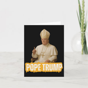 Carte Le pape Trump drôle Trump Vatican Christian Retro
