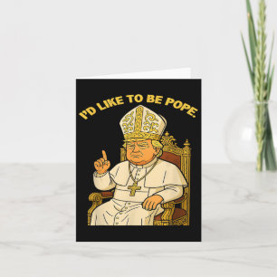 Carte Le pape Trump drôle Trump Vatican Christian Retro