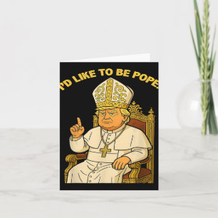 Carte Le pape Trump drôle Trump Vatican Christian Retro