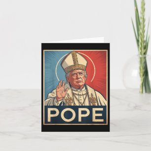 Carte Le pape Trump drôle Trump Vatican Christian Retro