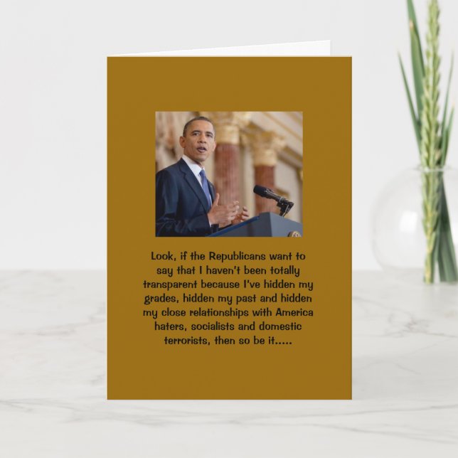 Carte Le passé d'Obama - les médias ne demanderont pas (Devant)