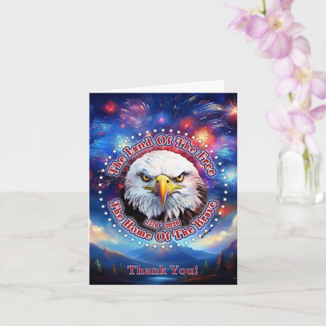 Carte Le pays des hommes libres Aigle brun Feu d'artific (Orchidée)