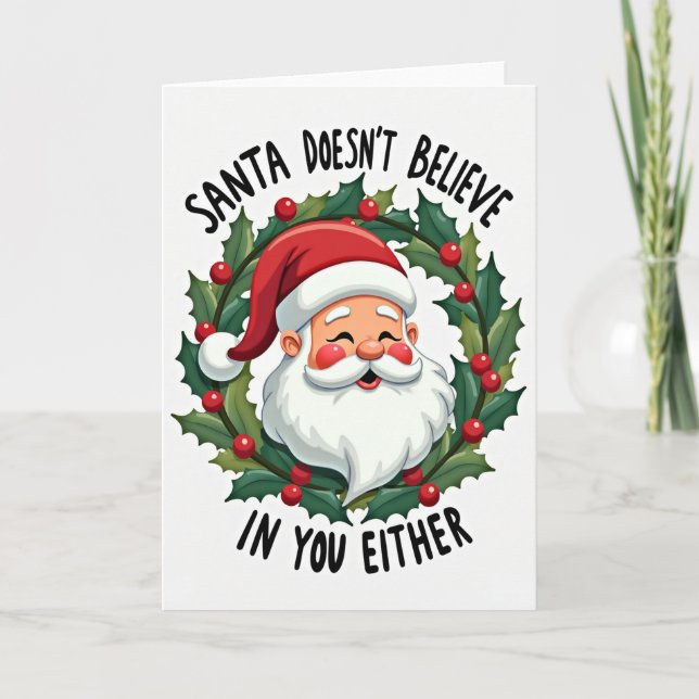 Carte Le Père Noël ne croit pas en vous non plus (Devant)
