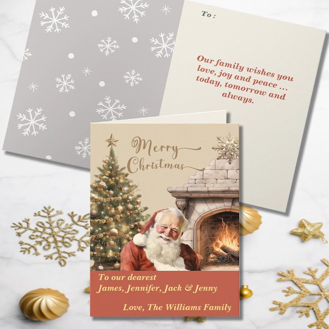 Carte Le Père Noël traditionnel Editable (Créateur téléchargé)
