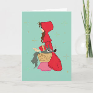 Carte Le Petit Chaperon Rouge avec Loup dans le Panier