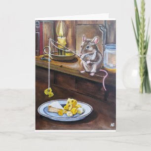 Carte Le Petit Pêcheur à la ligne Peinture d'Alfred Fox