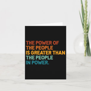 Carte Le Peuple Du Pouvoir Est Plus Grand Que Le Peuple 