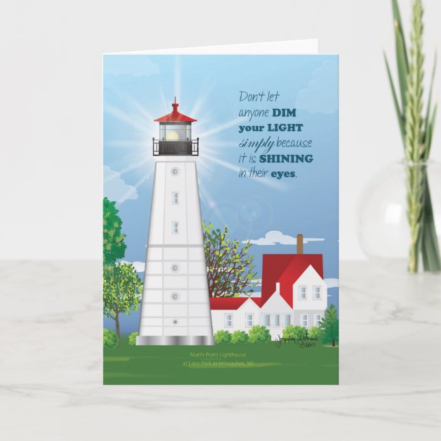 Carte Le phare brille votre lumière (Devant)