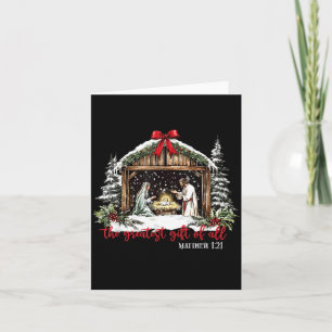 Carte Le plus beau cadeau de tous Jésus bébé Noël chréti