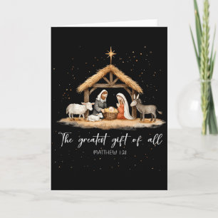 Carte Le plus beau cadeau pour toute la Nativité de Noël