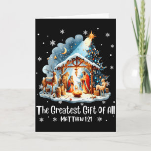 Carte Le plus beau cadeau pour toute la Nativité de Noël