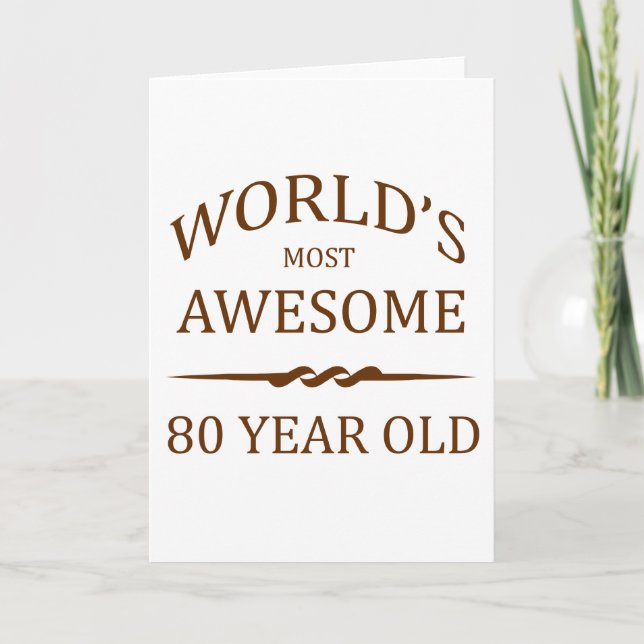 Carte Le plus génial des 80 ans du monde (Devant)