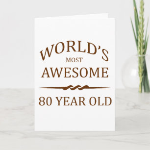 Carte Le plus génial des 80 ans du monde