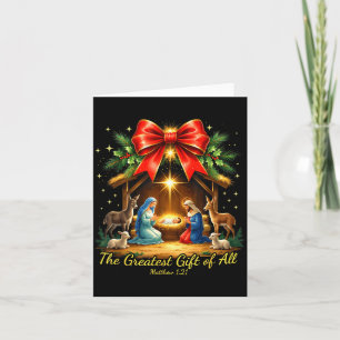 Carte Le plus grand cadeau de toute la Nativité chrétien