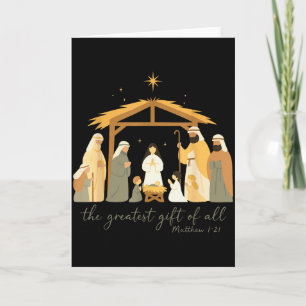 Carte Le plus grand cadeau pour toute la Nativité de Noë