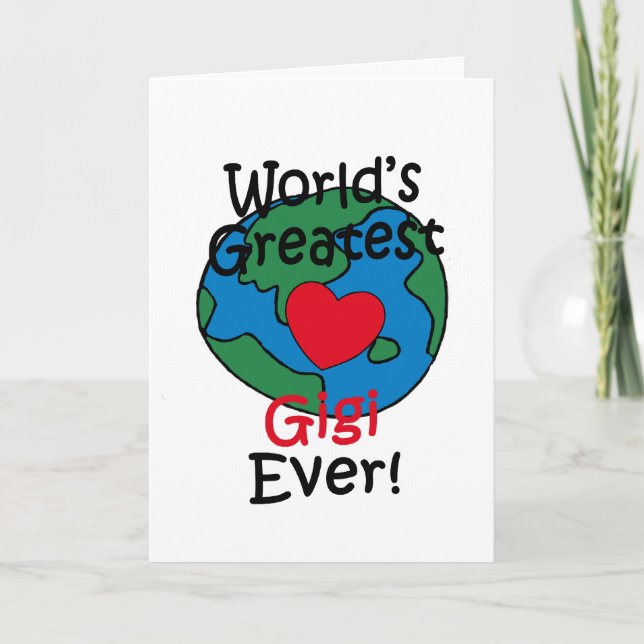 Carte Le plus grand cœur de Gigi au monde (Devant)