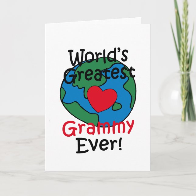 Carte Le plus grand coeur de Grammy du monde (Devant)