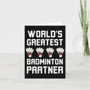 Carte Le plus grand Cool partenaire de Badminton du mond