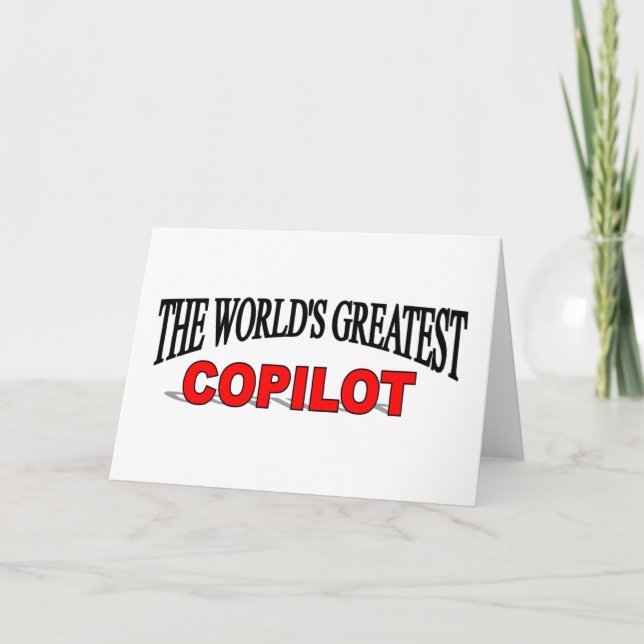 Carte Le plus grand copilote du monde (Devant)