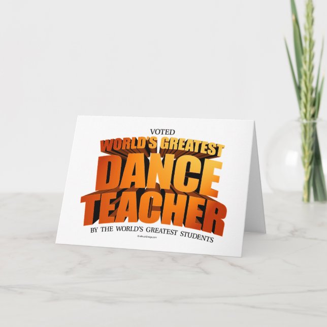Carte Le plus grand professeur de danse du monde (Devant)