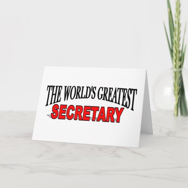 Carte Le plus grand secrétaire du monde (Devant)