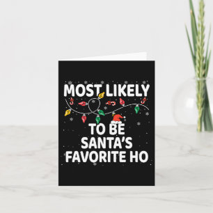 Carte Le Plus Probable À Père Noël Favorite Ho Xmas