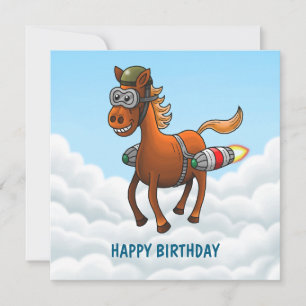 Carte Le Poney Fusée Volant