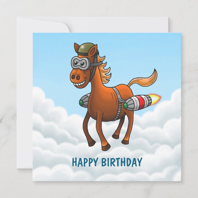 Carte Le Poney Fusée Volant (Devant)