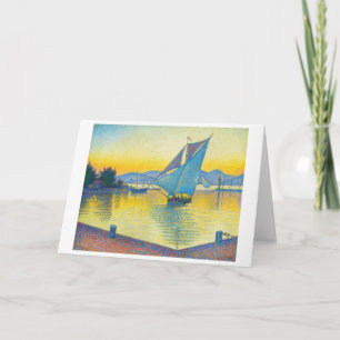 Carte Le port au coucher du soleil, Signac