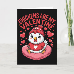 Carte Le poulet est ma Saint-Valentin Couple amateurs de